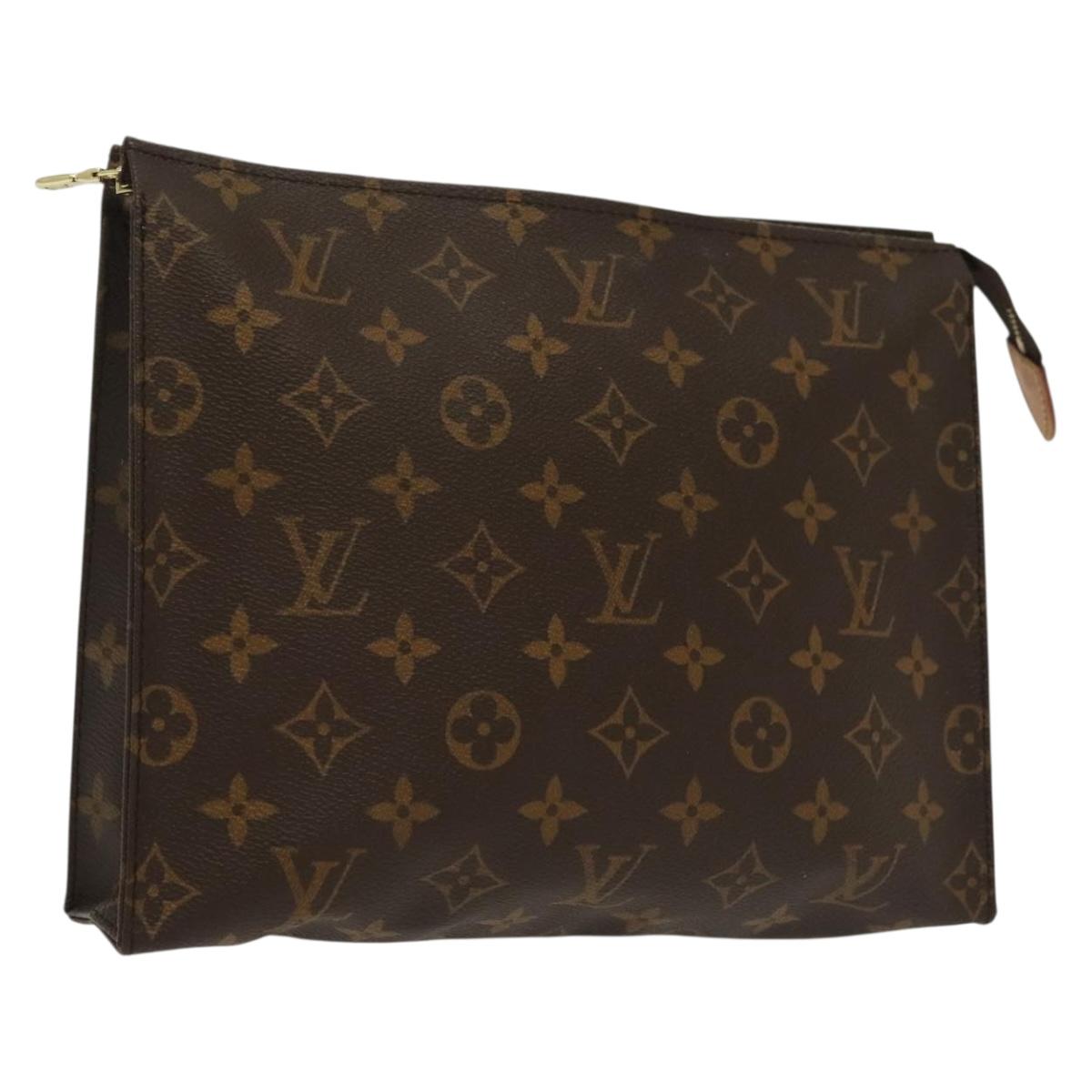 LOUIS VUITTON Monogram Poche Toilette 26 Pouch M47542 LV Auth 137254