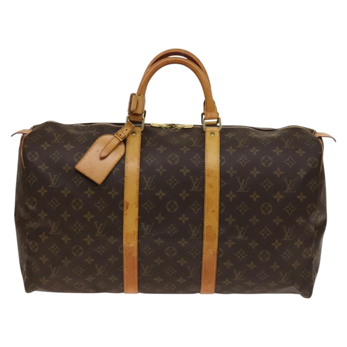 LOUIS VUITTON Monogram Keepall 50 Boston Bag M41426 LV Auth 137273