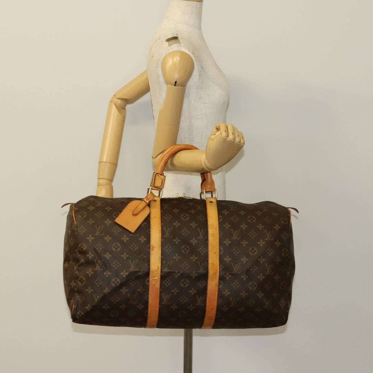 LOUIS VUITTON Monogram Keepall 50 Boston Bag M41426 LV Auth 137273
