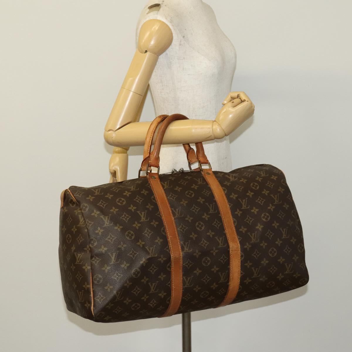 LOUIS VUITTON Monogram Keepall 50 Boston Bag M41426 LV Auth 137274