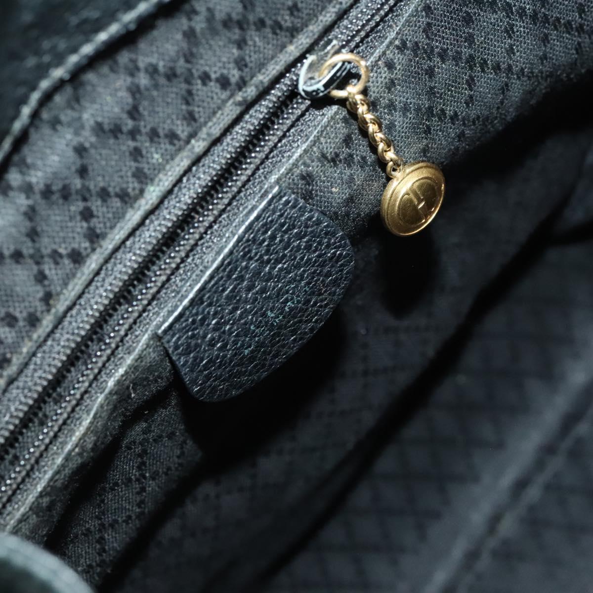 GUCCI Bamboo Backpack Suede Black Gold 003 2058 0016 Auth 137283