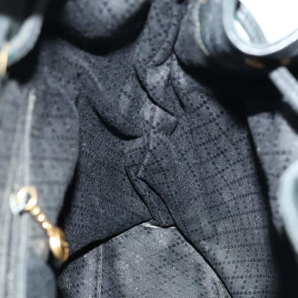 GUCCI Bamboo Backpack Suede Black Gold 003 2058 0016 Auth 137283