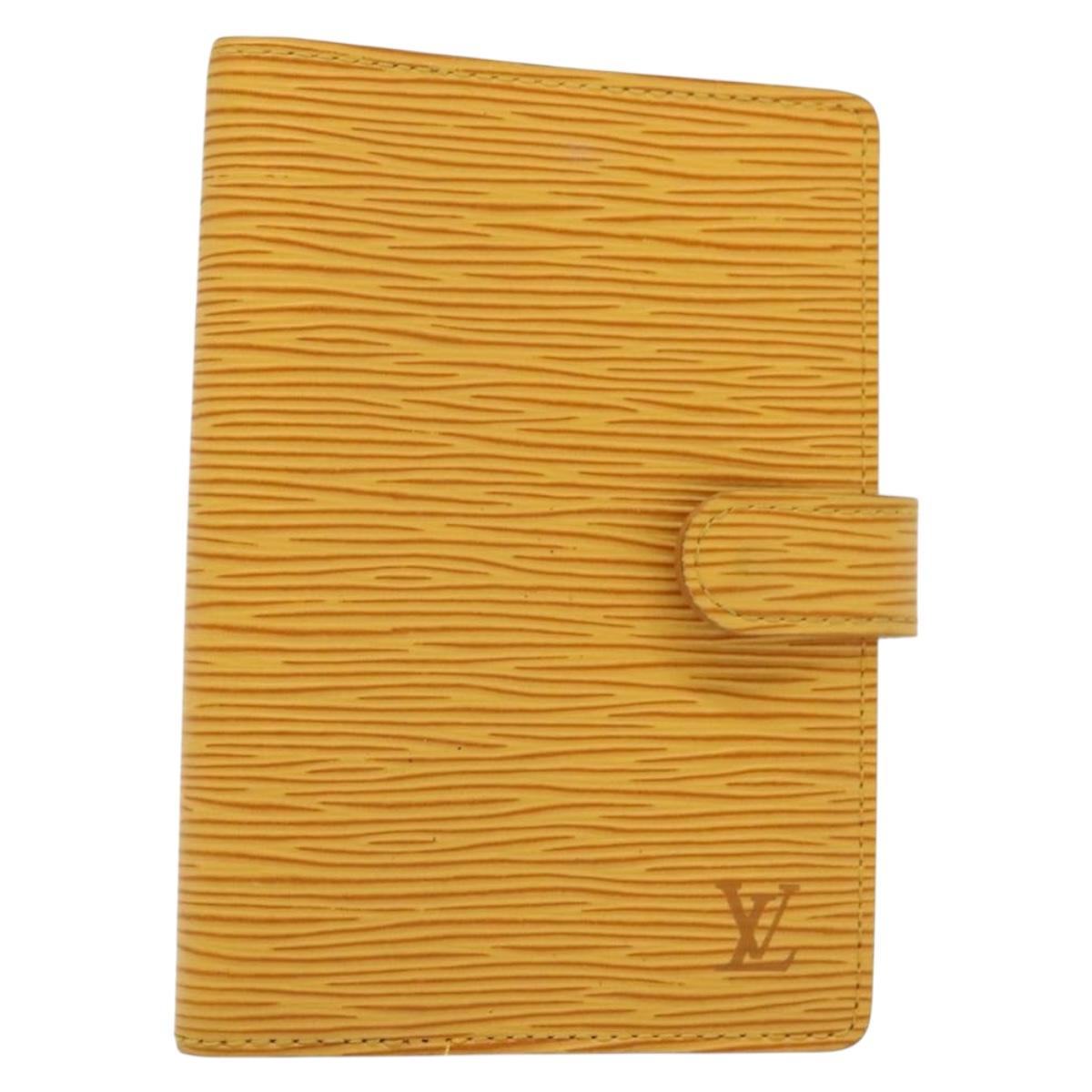 LOUIS VUITTON Epi Agenda PM Day Planner Cover Yellow R20059 LV Auth 137303