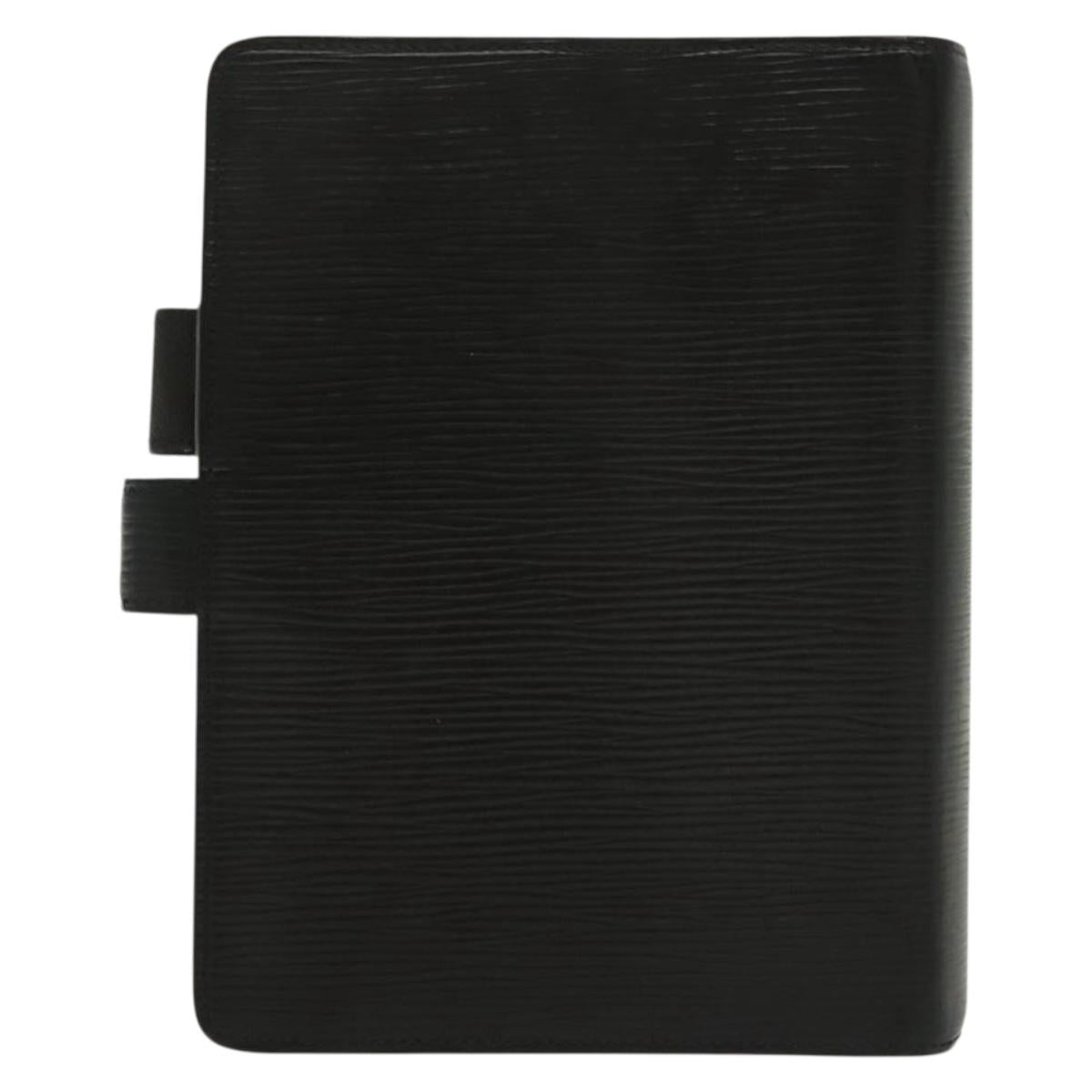 LOUIS VUITTON Epi Agenda MM Day Planner Cover Black R20042 LV Auth 137304