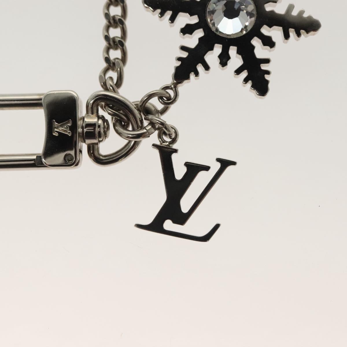 LOUIS VUITTON Porte Monnaie Flocon Charm metal Silver M58219 LV Auth 137311