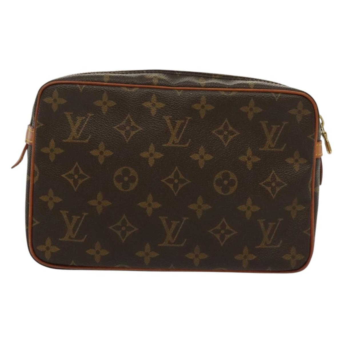 LOUIS VUITTON Monogram Compiegne 23 Clutch Bag M51847 LV Auth 137321