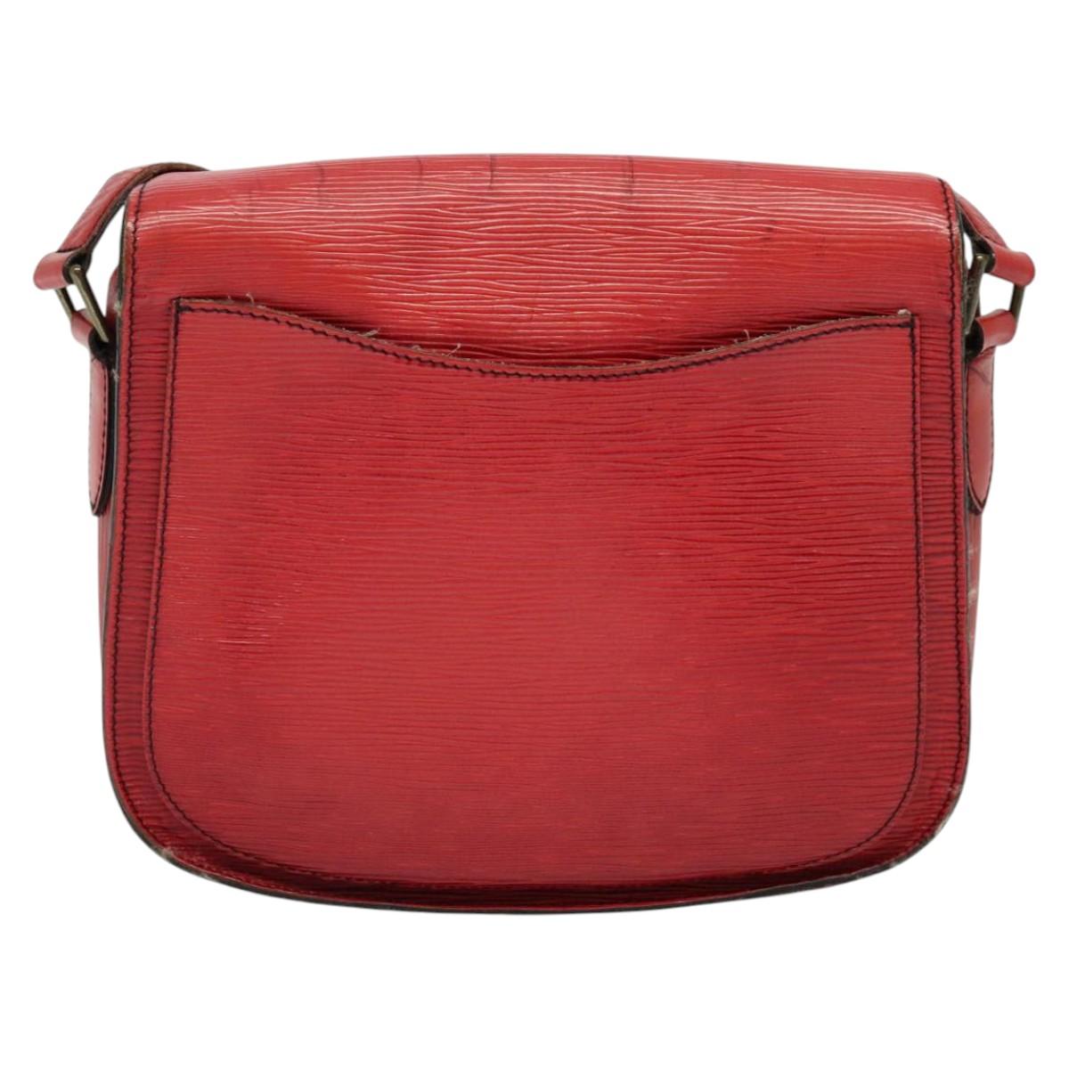 LOUIS VUITTON Epi Saint Cloud GM Shoulder Bag Red M52197 LV Auth 137330