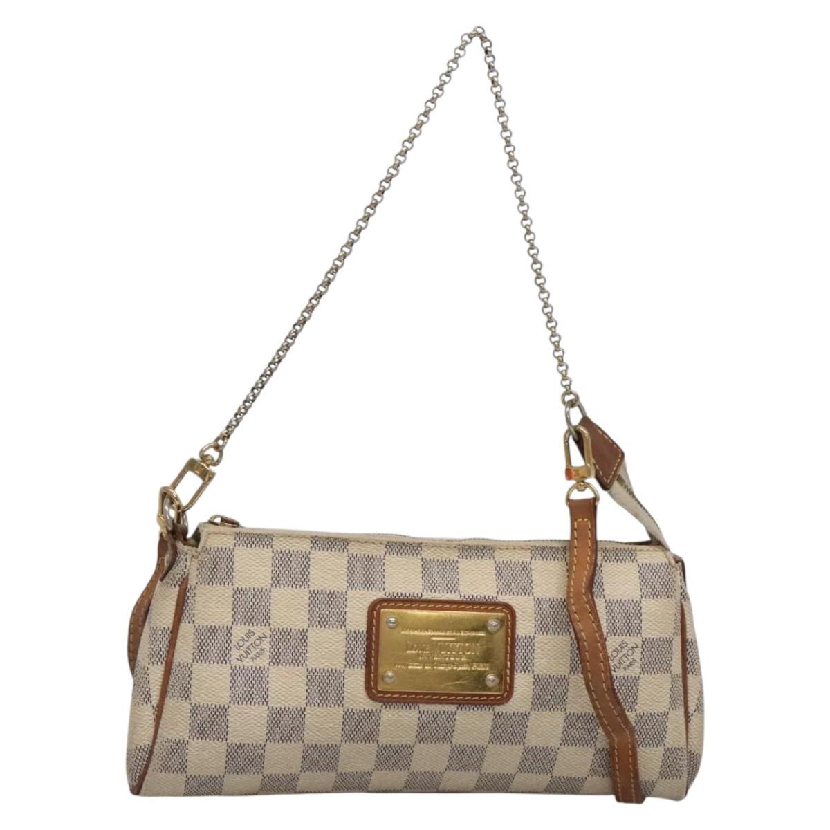 LOUIS VUITTON Damier Azur Eva Shoulder Bag 2way N55214 LV Auth 137332