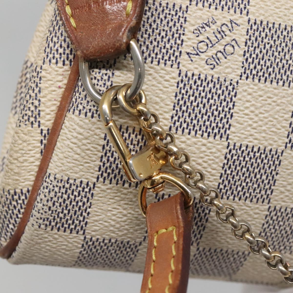 LOUIS VUITTON Damier Azur Eva Shoulder Bag 2way N55214 LV Auth 137332