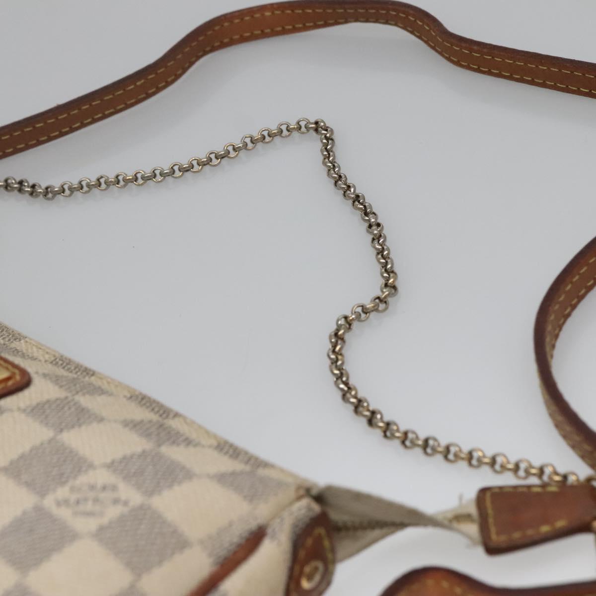 LOUIS VUITTON Damier Azur Eva Shoulder Bag 2way N55214 LV Auth 137332