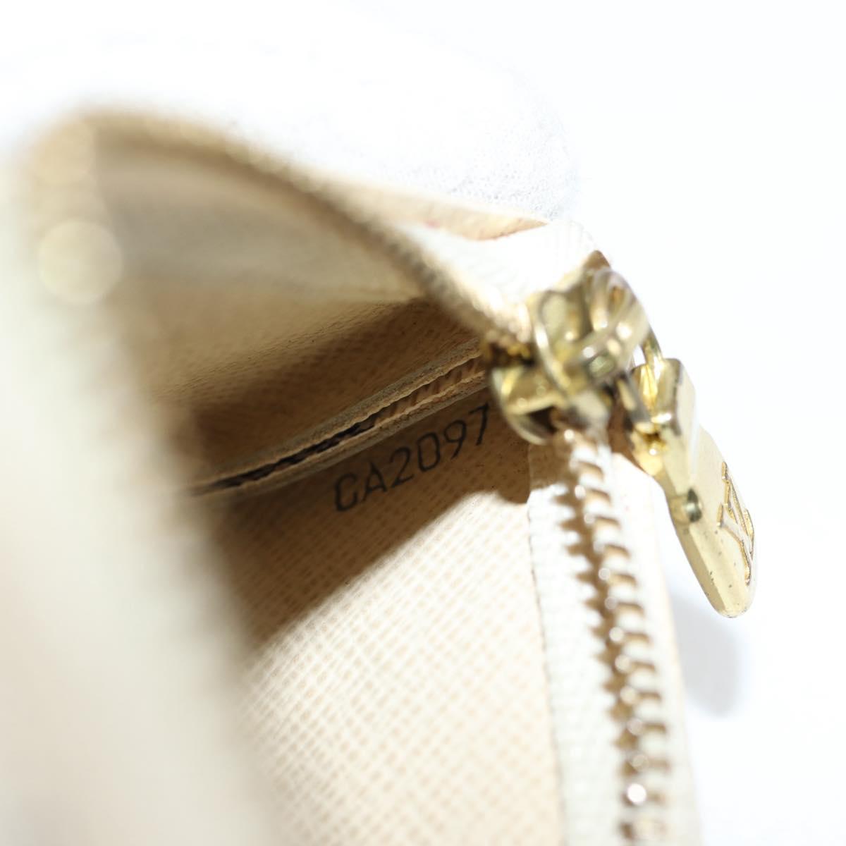 LOUIS VUITTON Damier Azur Pochette Cles Coin Purse N62659 LV Auth 137333V