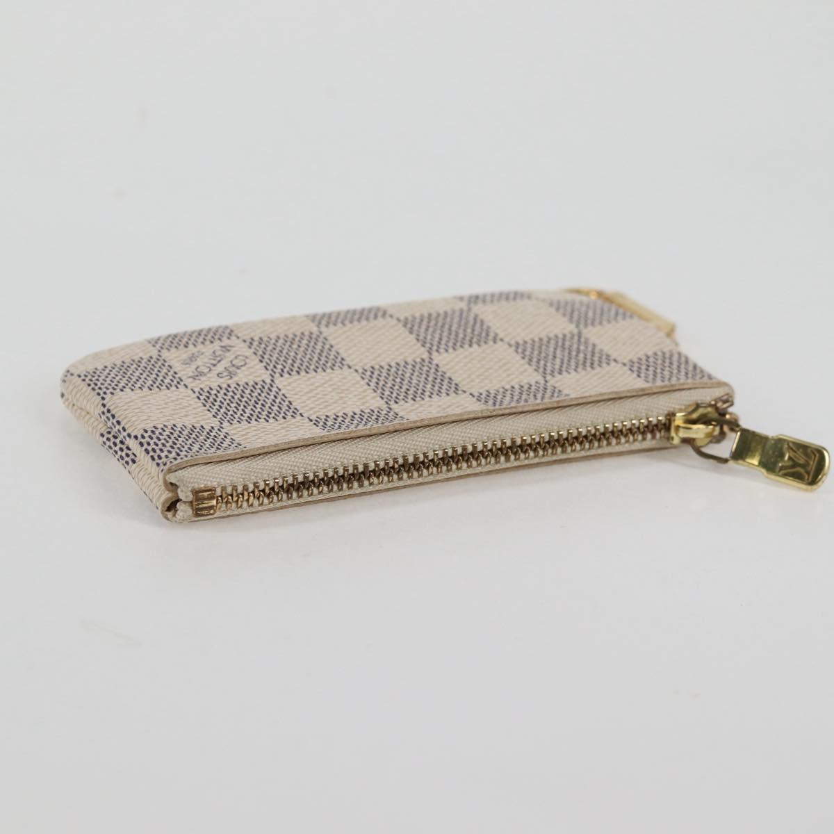 LOUIS VUITTON Damier Azur Pochette Cles Coin Purse N62659 LV Auth 137333V