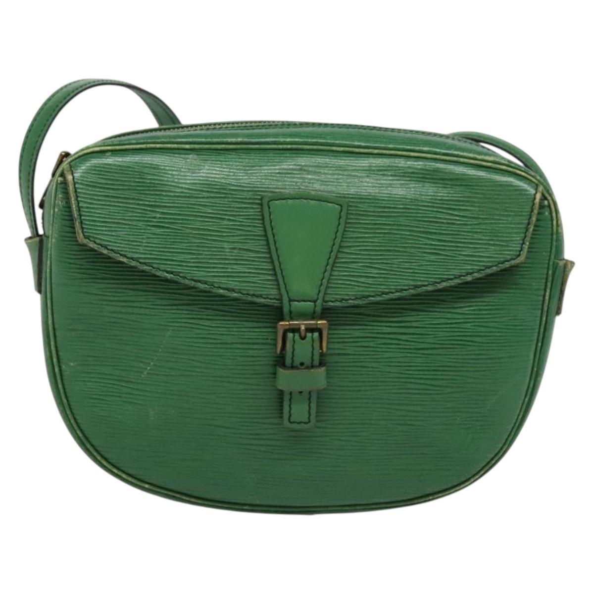 LOUIS VUITTON Epi Jeune Fille MM Shoulder Bag Green M52154 LV Auth 137335