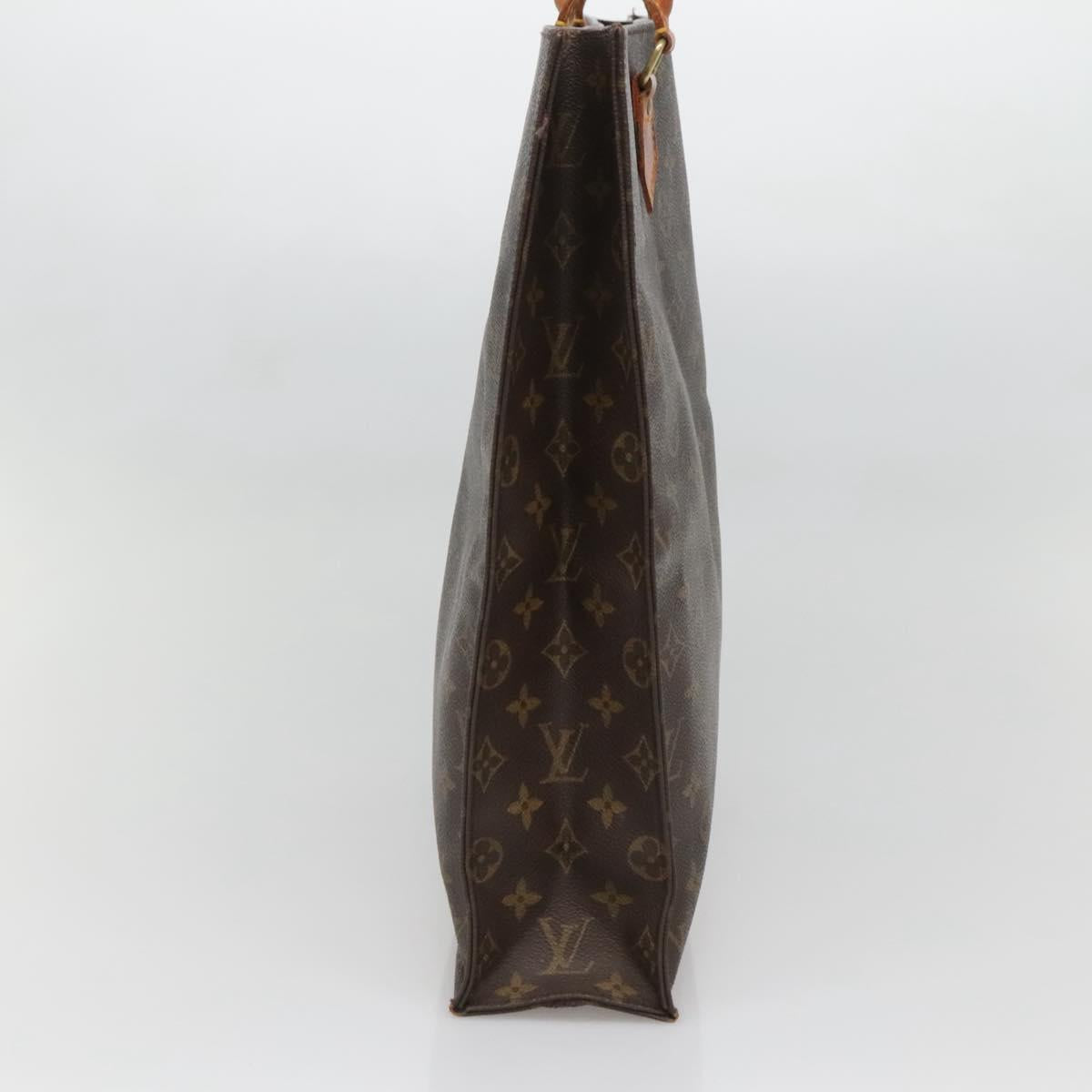 LOUIS VUITTON Monogram Sac Plat Hand Bag M51140 LV Auth 137345