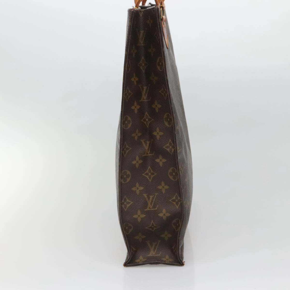 LOUIS VUITTON Monogram Sac Plat Hand Bag M51140 LV Auth 137345