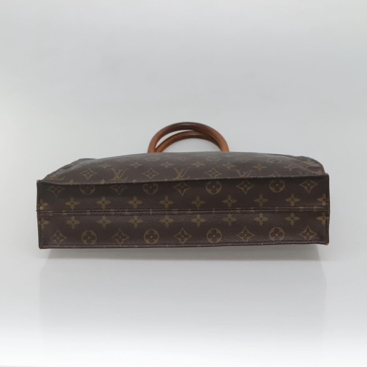 LOUIS VUITTON Monogram Sac Plat Hand Bag M51140 LV Auth 137345