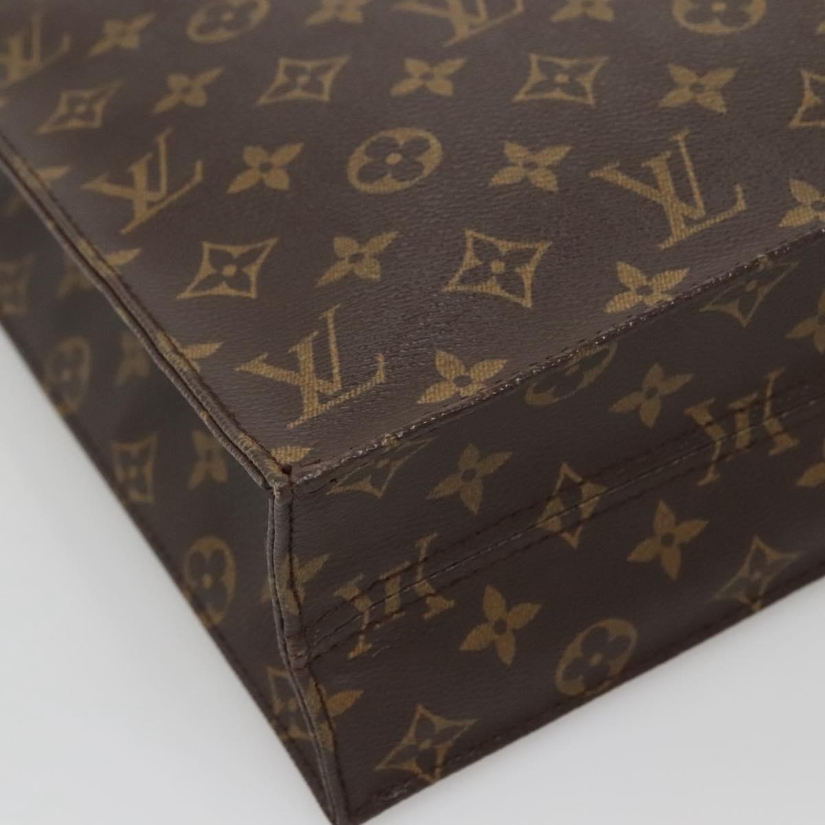 LOUIS VUITTON Monogram Sac Plat Hand Bag M51140 LV Auth 137346