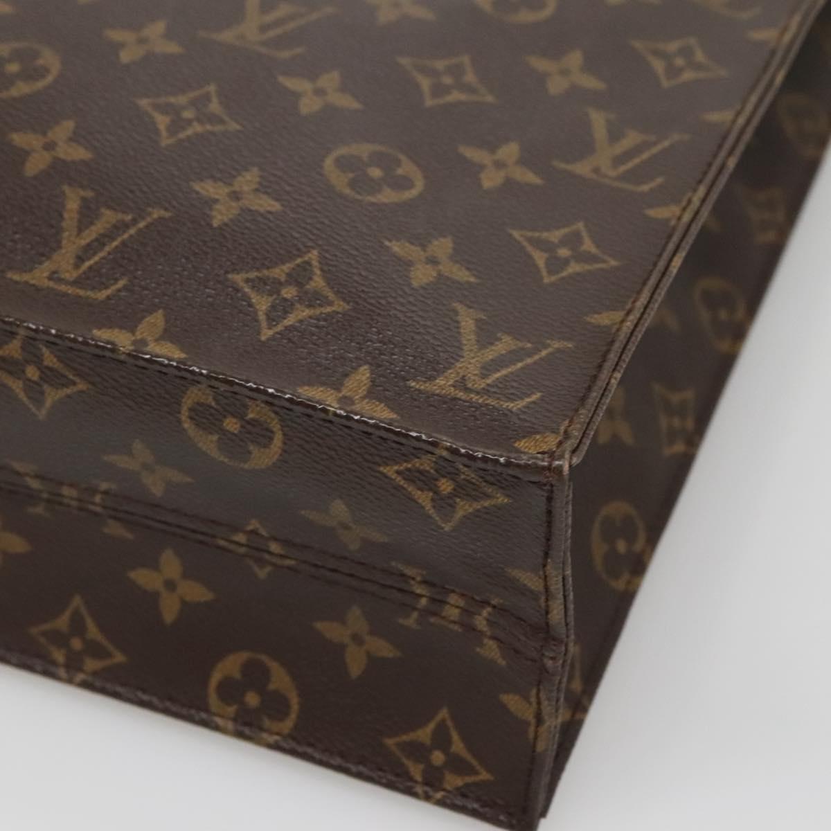 LOUIS VUITTON Monogram Sac Plat Hand Bag M51140 LV Auth 137346
