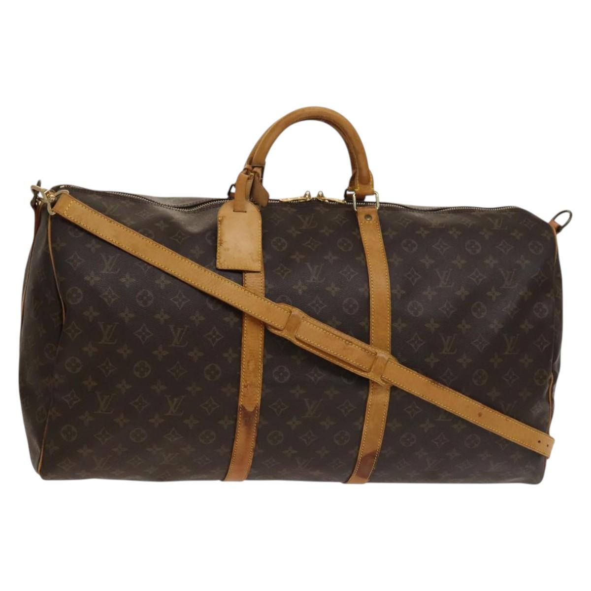 LOUIS VUITTON Monogram Keepall Bandouliere 60 Boston Bag M41412 LV Auth 137349