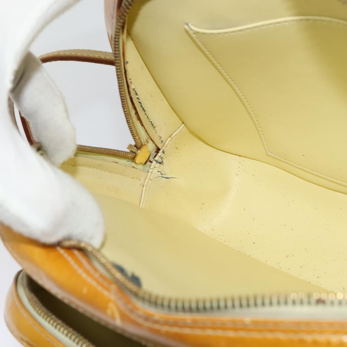 LOUIS VUITTON Monogram Vernis Marley Backpack Yellow M91040 LV Auth 137367