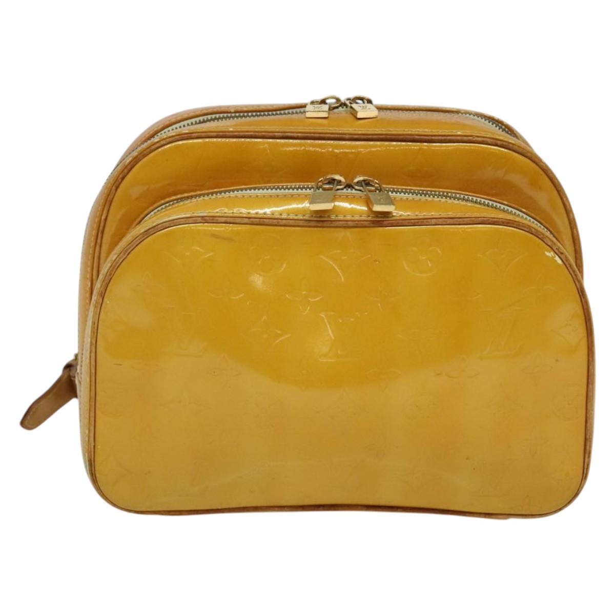 LOUIS VUITTON Monogram Vernis Marley Backpack Yellow M91040 LV Auth 137367