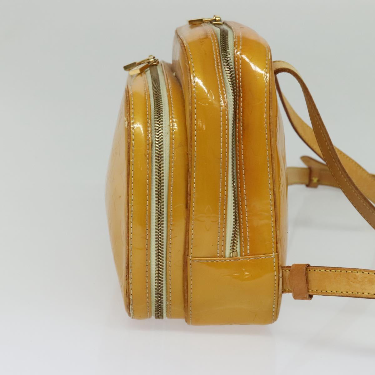 LOUIS VUITTON Monogram Vernis Marley Backpack Yellow M91040 LV Auth 137367