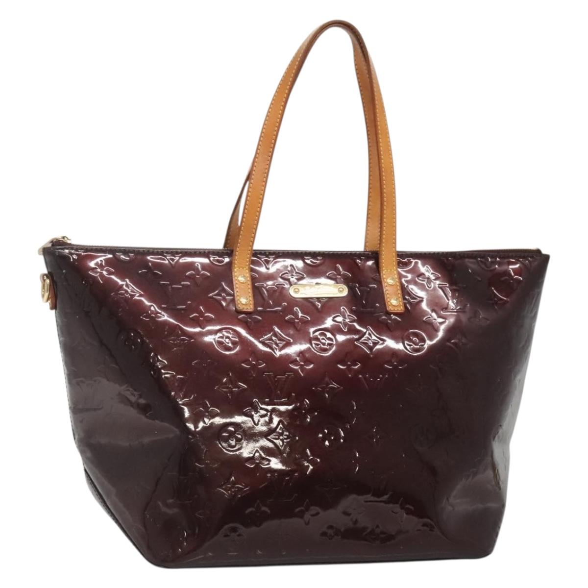 LOUIS VUITTON Monogram Vernis Bellevue GM Tote Bag Amarante M93589 Auth 137375