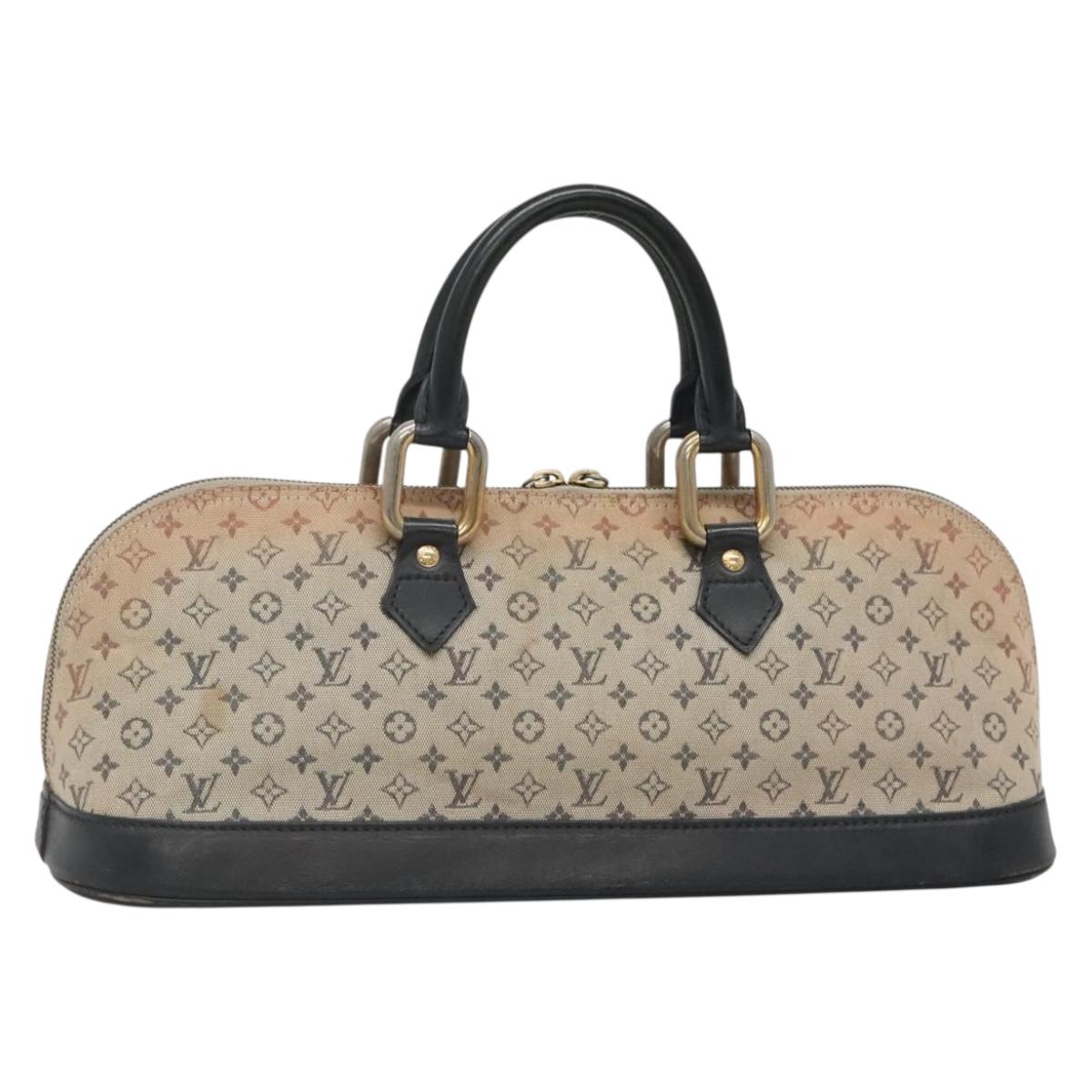 LOUIS VUITTON Monogram Mini Alma Ron Hand Bag Blue M92205 LV Auth 137376