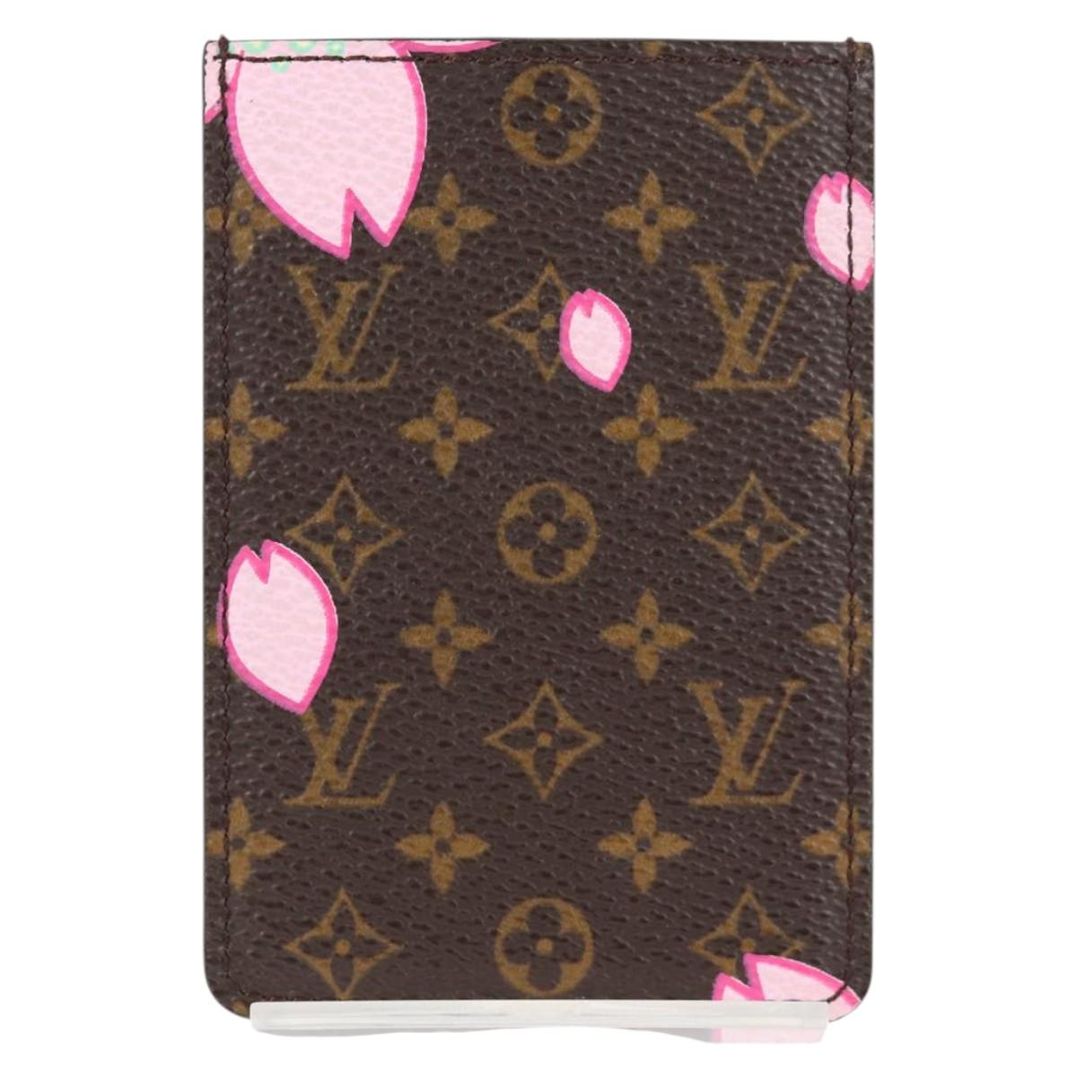 LOUIS VUITTON Monogram Cherry Blossom Etui Miroir Mirror M92018 Auth 137388V