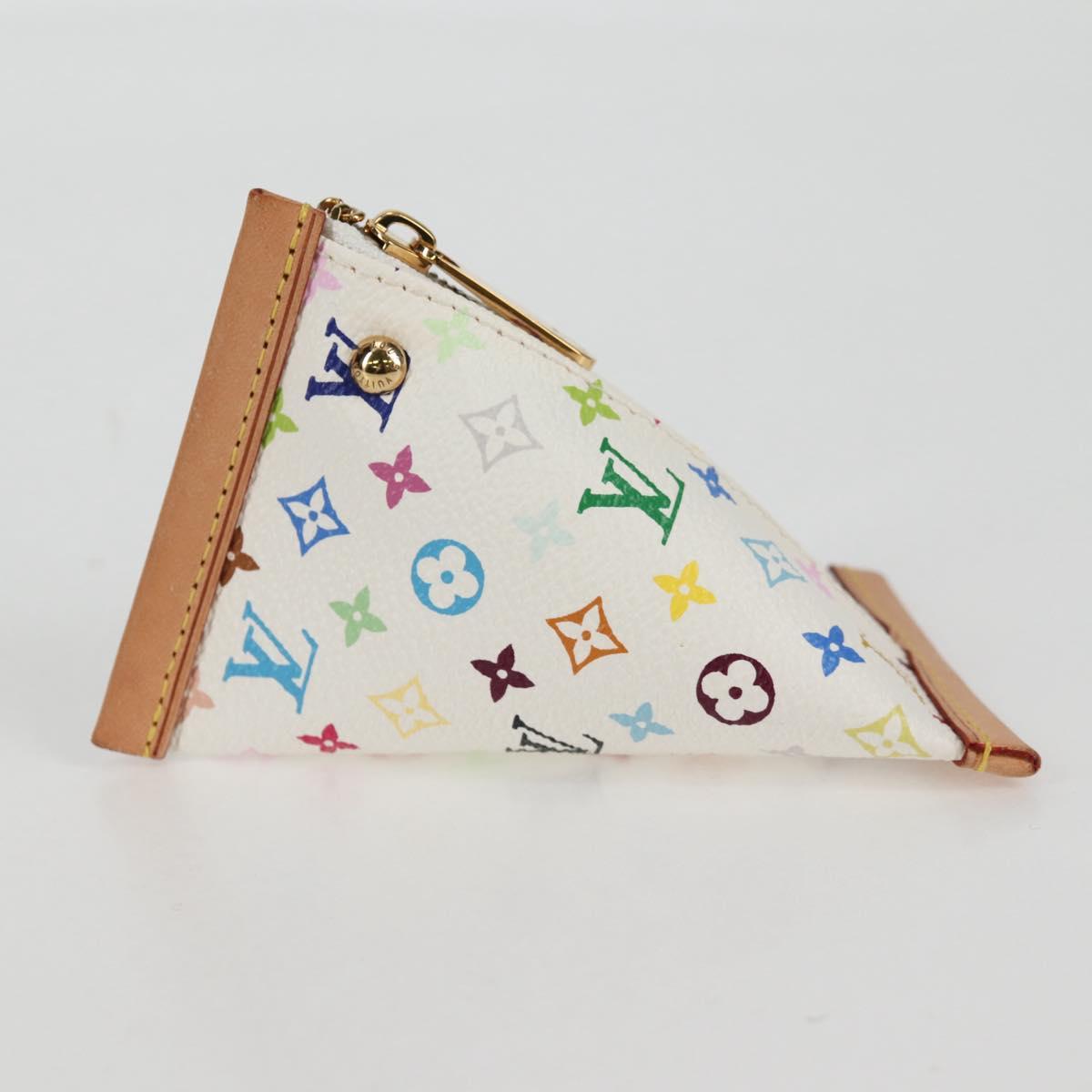 LOUIS VUITTON Monogram Multicolor Berlango Coin Purse White M58028 Auth 137390V