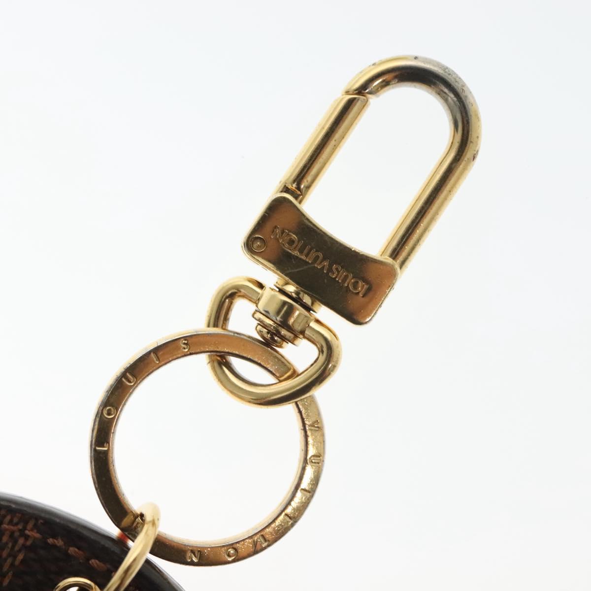 LOUIS VUITTON Damier Ebene Key Holder Illustre Charm M65138 LV Auth 137392