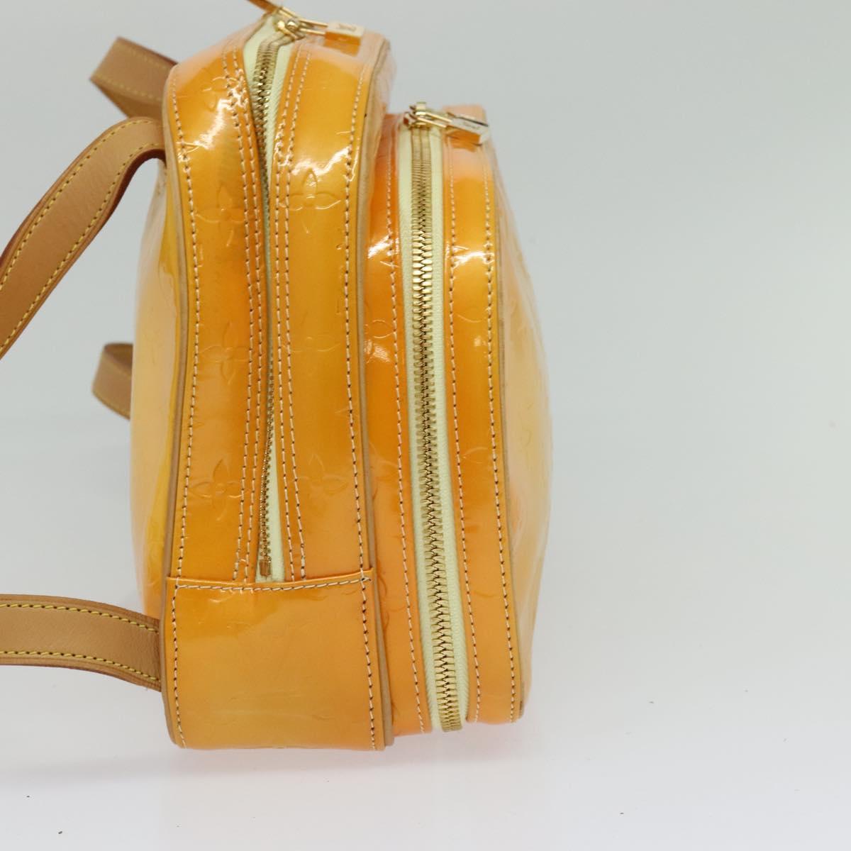 LOUIS VUITTON Monogram Vernis Marley Backpack Yellow M91040 LV Auth 137398