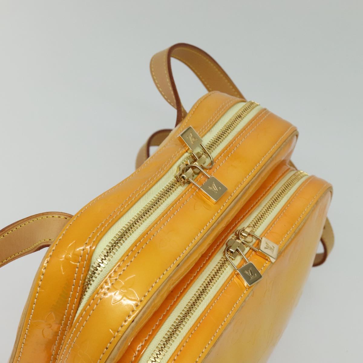 LOUIS VUITTON Monogram Vernis Marley Backpack Yellow M91040 LV Auth 137398