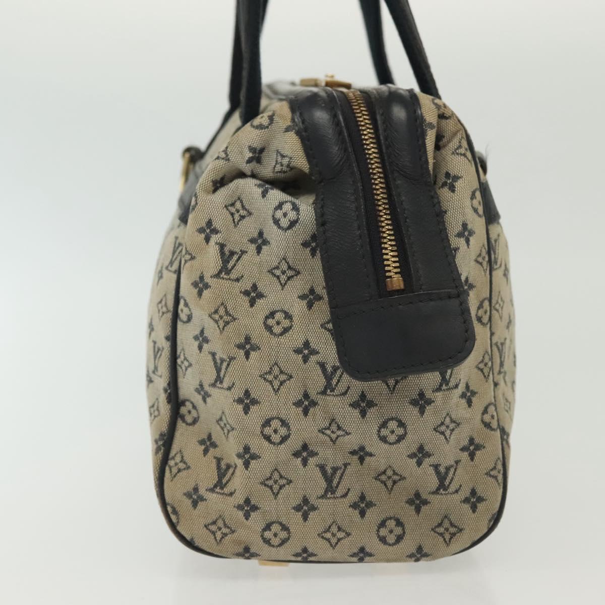 LOUIS VUITTON Monogram Mini Josephine PM Hand Bag Blue M92049 LV Auth 137405