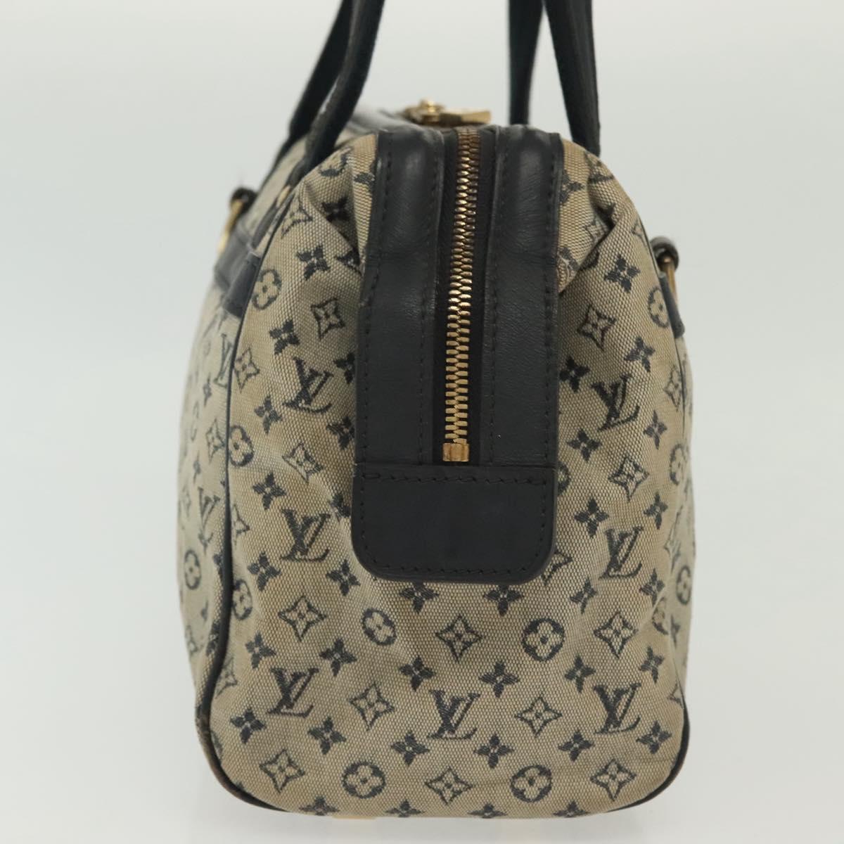 LOUIS VUITTON Monogram Mini Josephine PM Hand Bag Blue M92049 LV Auth 137405