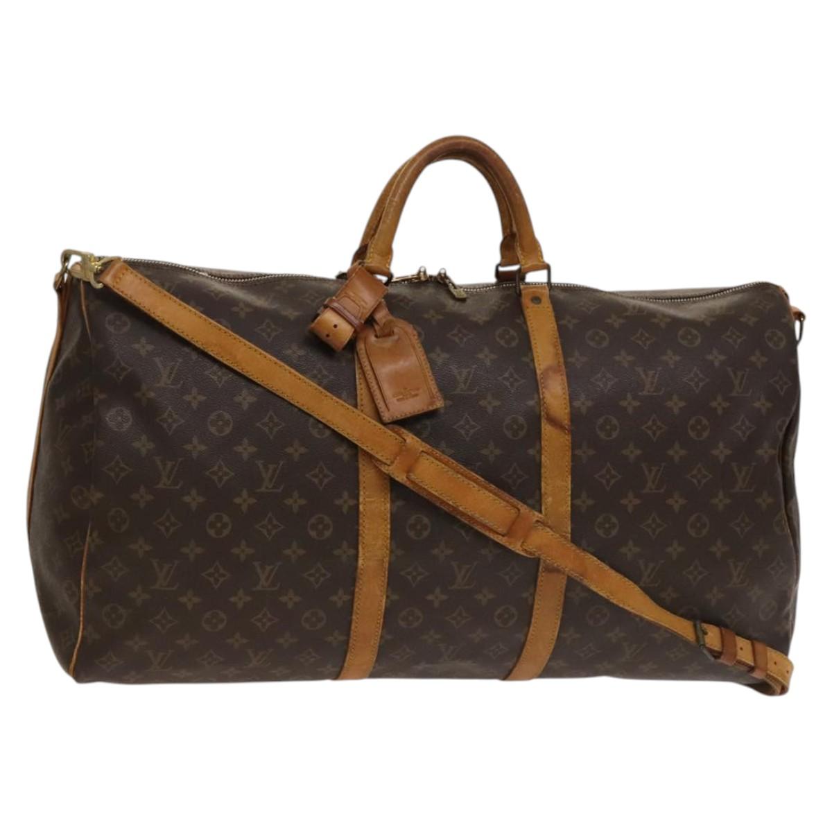LOUIS VUITTON Monogram Keepall Bandouliere 60 Boston Bag M41412 LV Auth 137410