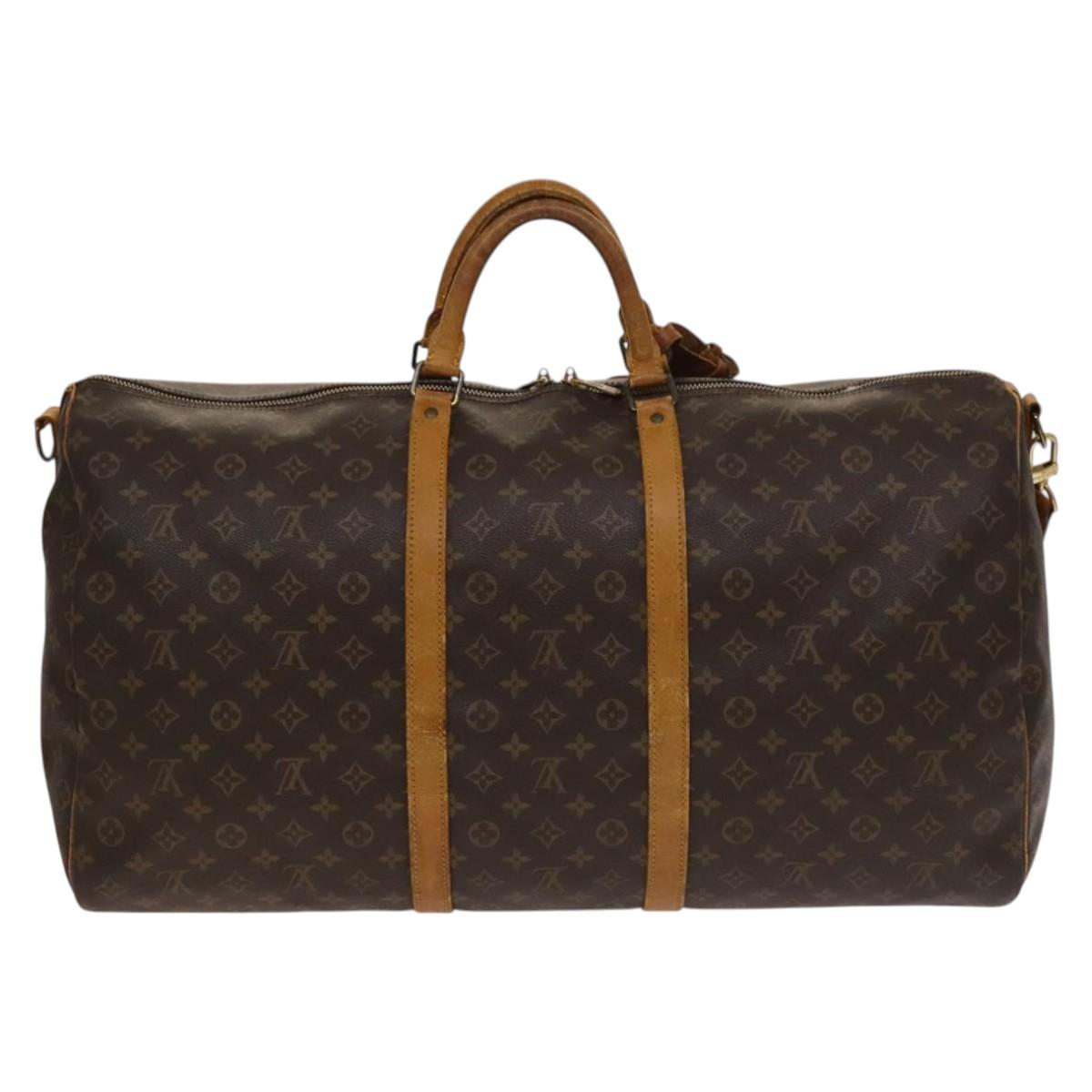 LOUIS VUITTON Monogram Keepall Bandouliere 60 Boston Bag M41412 LV Auth 137410