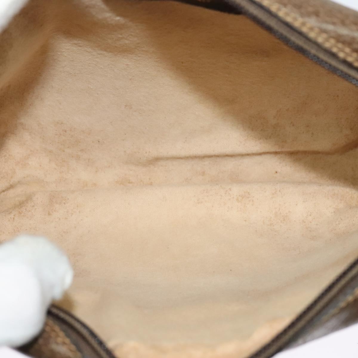 GUCCI GG Supreme Web Sherry Line Bag PVC Beige Gold 904 02 004 Auth 137440