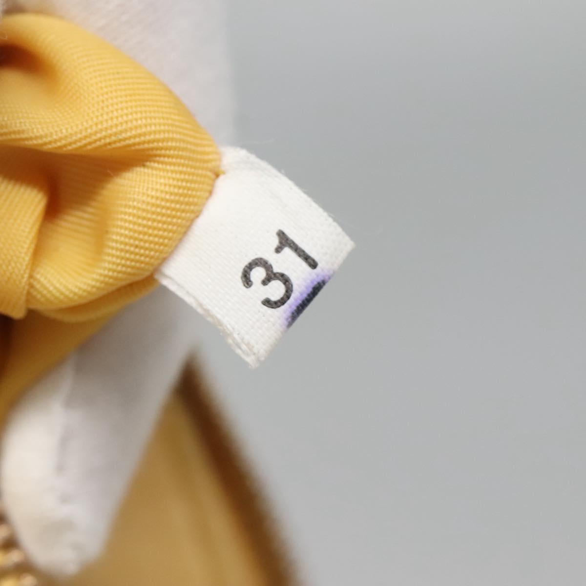 PRADA Shoulder Bag Nylon Yellow Gold Auth 137446