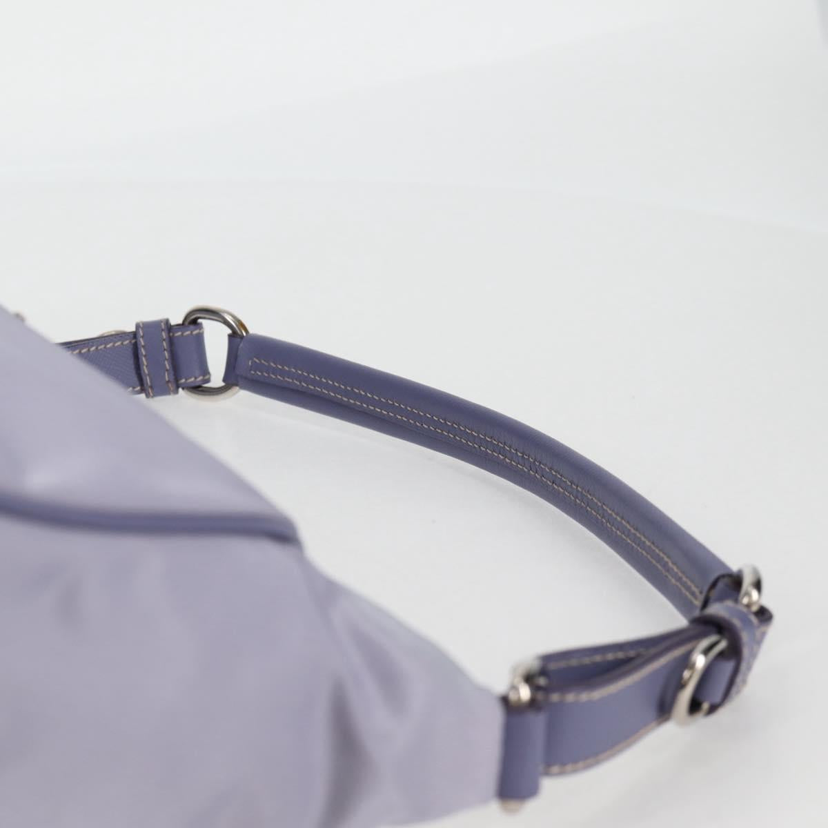 PRADA Shoulder Bag Nylon Purple Silver Auth 137447V