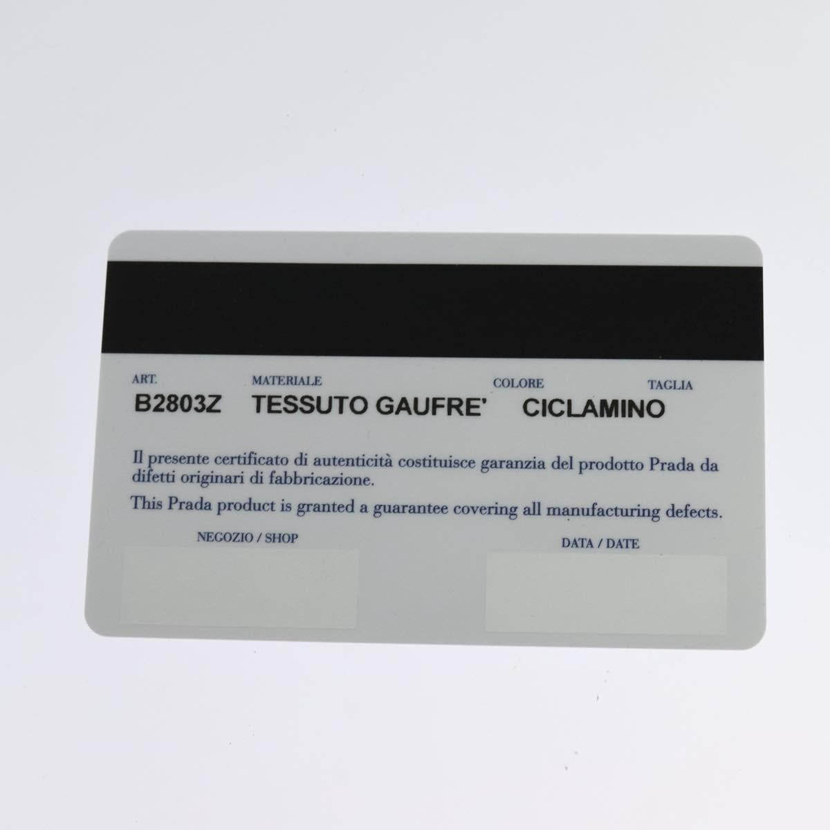 PRADA Hand Bag Nylon 2way Purple Gold Auth 137460