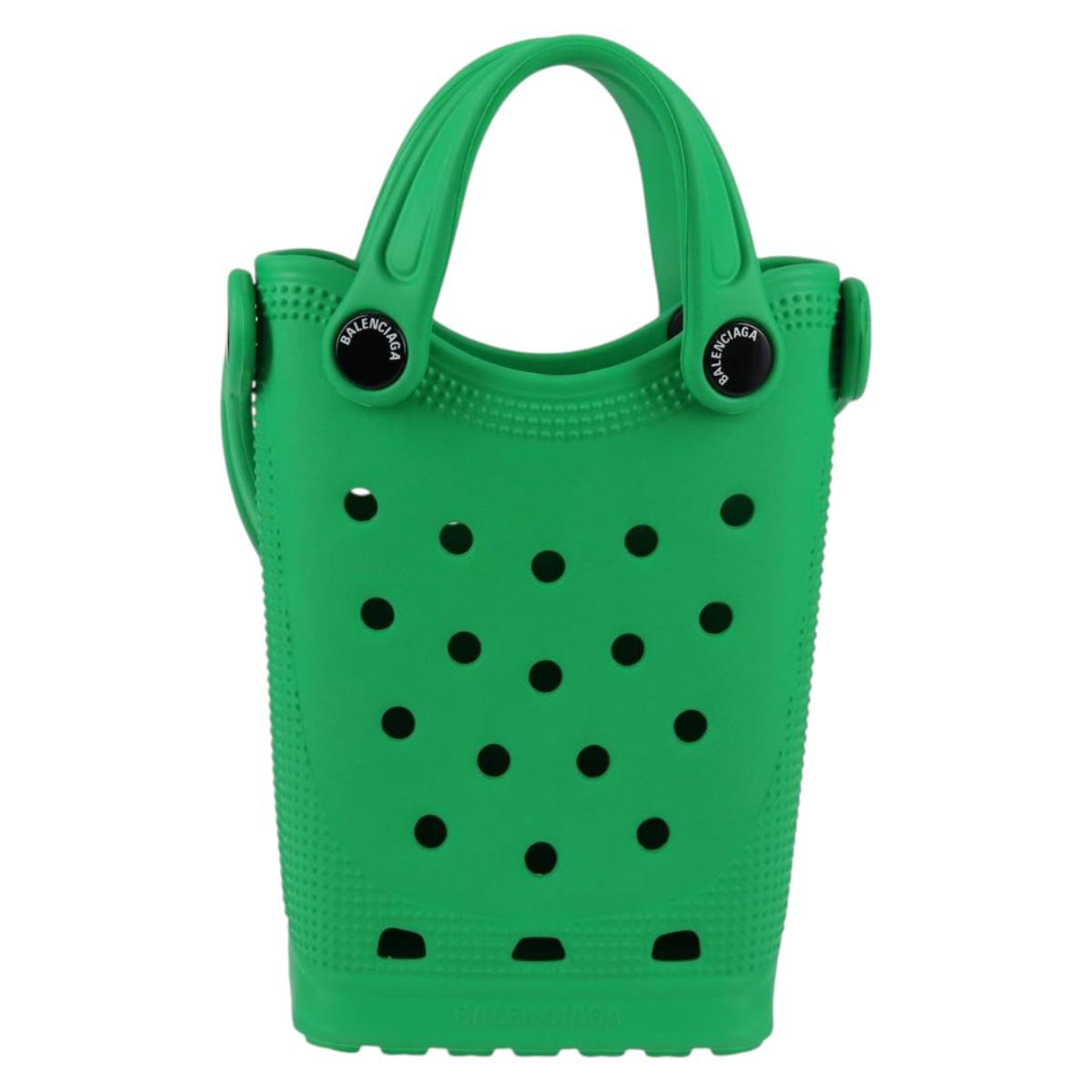 BALENCIAGA Shoulder Bag Rubber Crocs Collaboration Green Auth 137470M