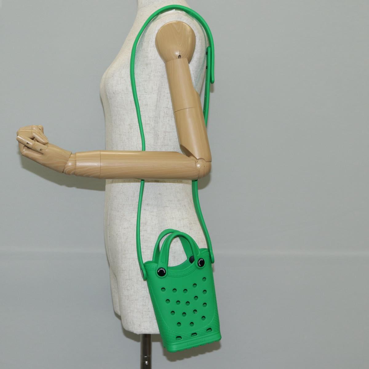 BALENCIAGA Shoulder Bag Rubber Crocs Collaboration Green Auth 137470M