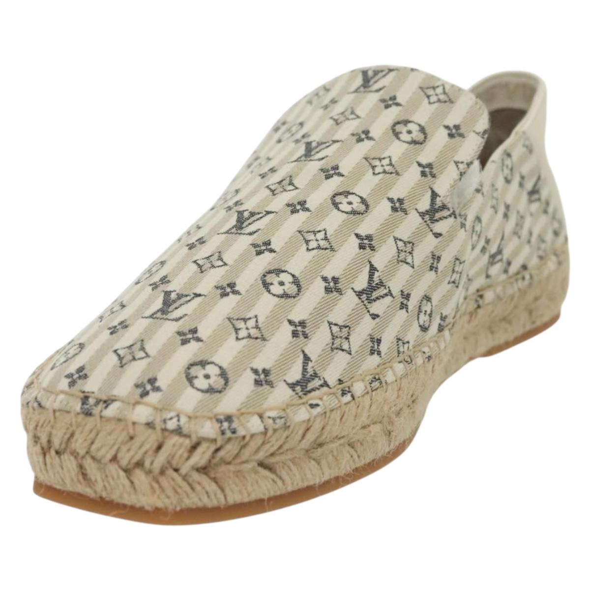 LOUIS VUITTON Monogram Mini Lin Croisette Slipon Blue LV Auth 137473M