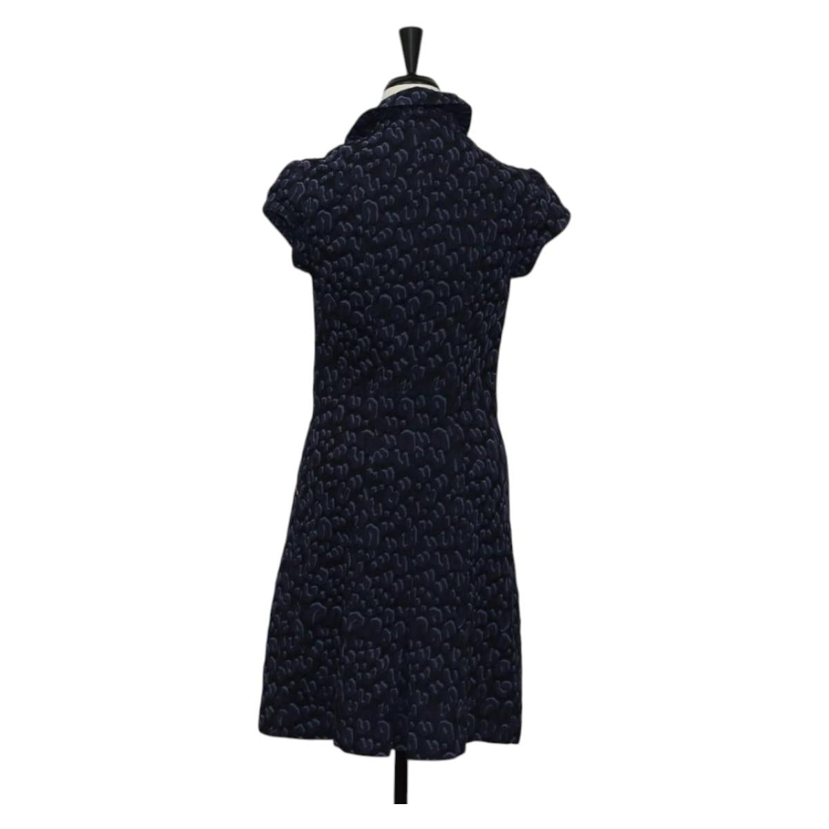 LOUIS VUITTON One Piece Shirt Denim Navy LV Auth 137475M