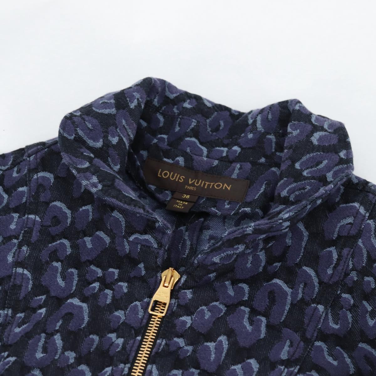 LOUIS VUITTON One Piece Shirt Denim Navy LV Auth 137475M