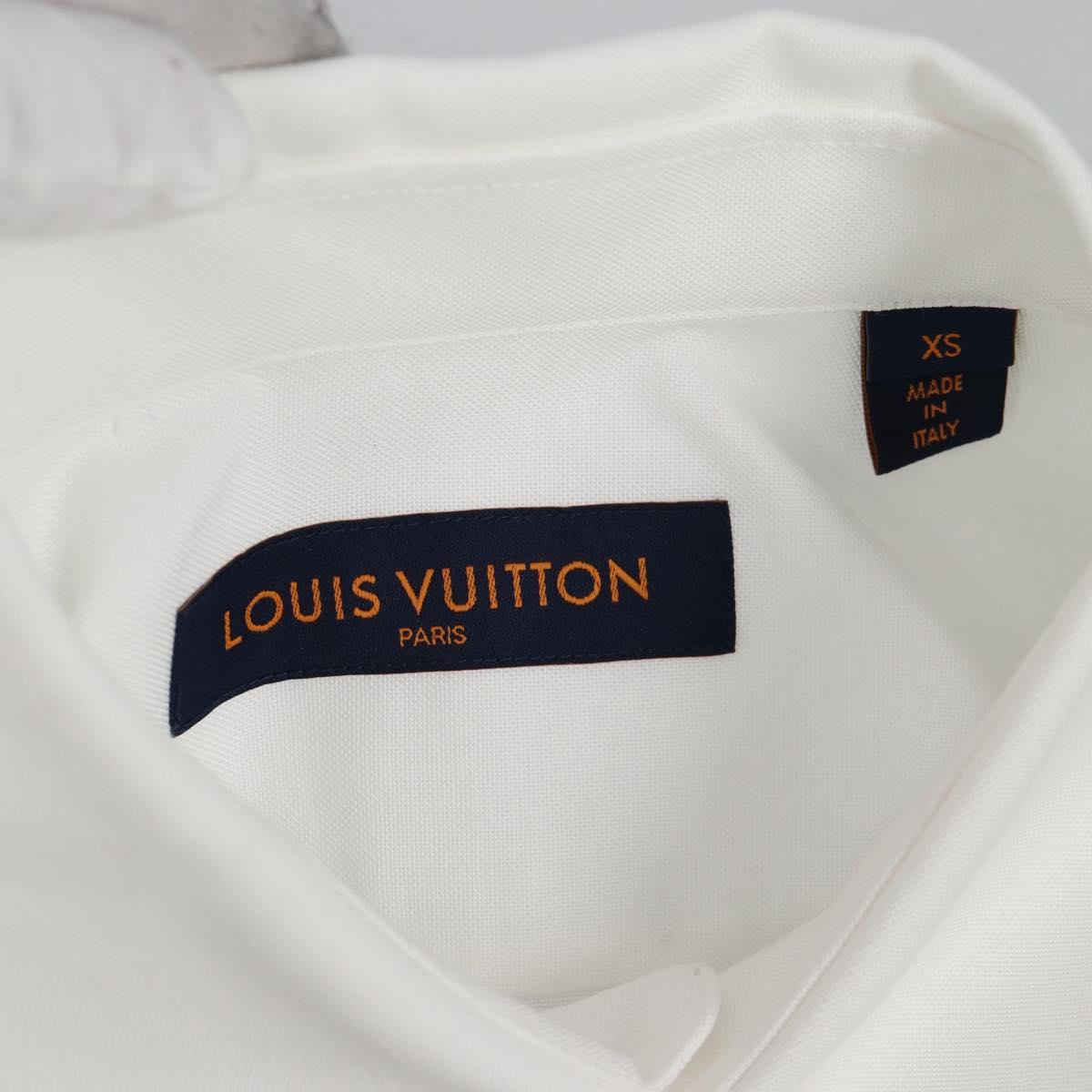 LOUIS VUITTON Printed Shirt And Tie Shirt Cotton White LV Auth 137477M