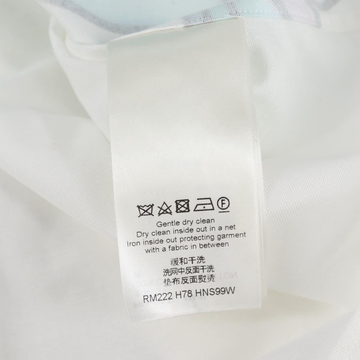 LOUIS VUITTON Printed Shirt And Tie Shirt Cotton White LV Auth 137477M