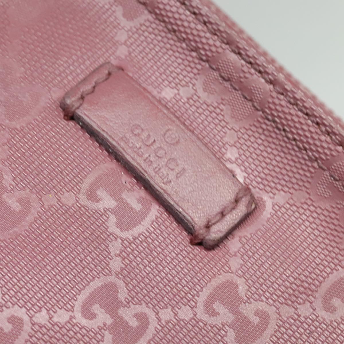 GUCCI GG Implementation Shoulder Bag PVC Pink Gold 201446 Auth 137486