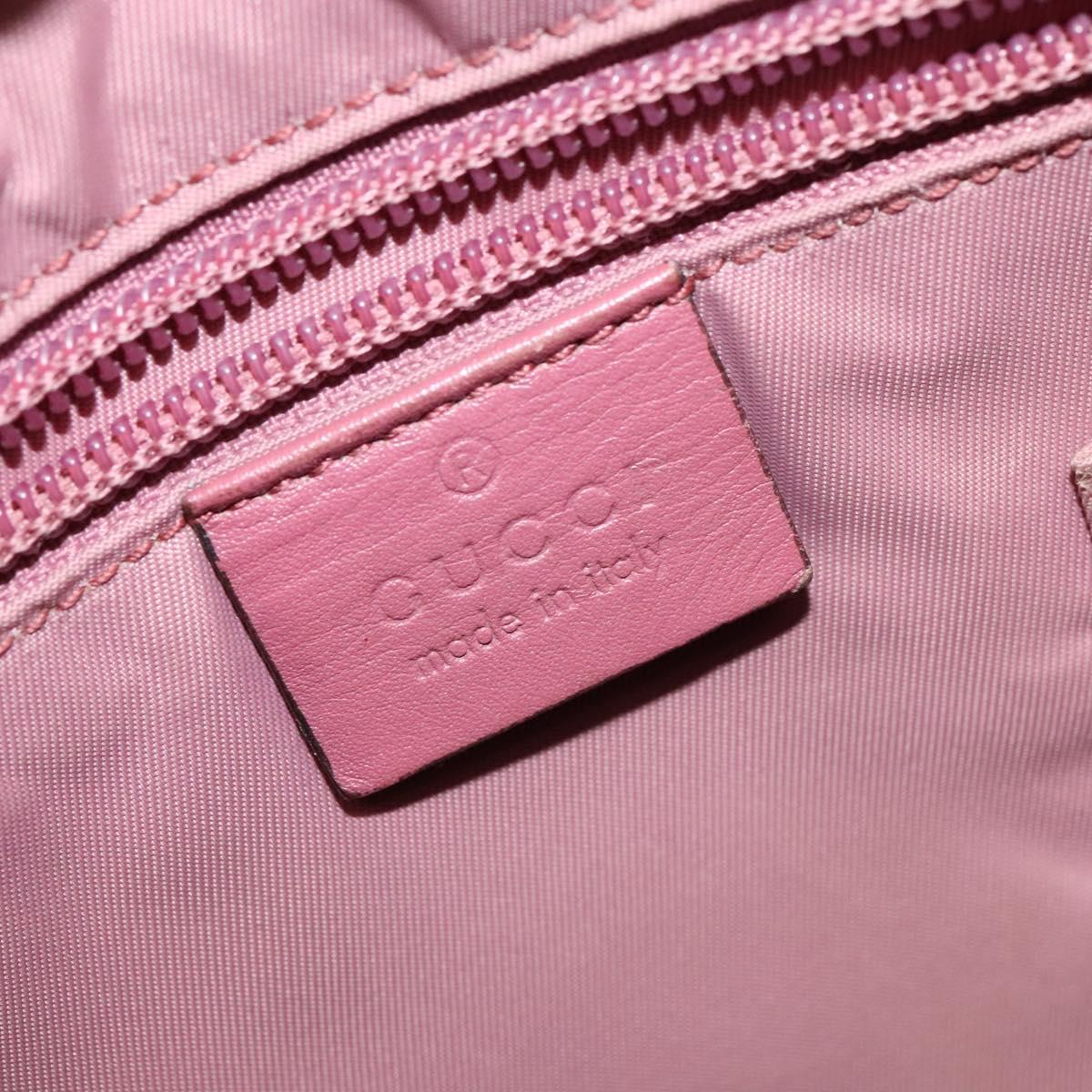 GUCCI GG Implementation Shoulder Bag PVC Pink Gold 201446 Auth 137486